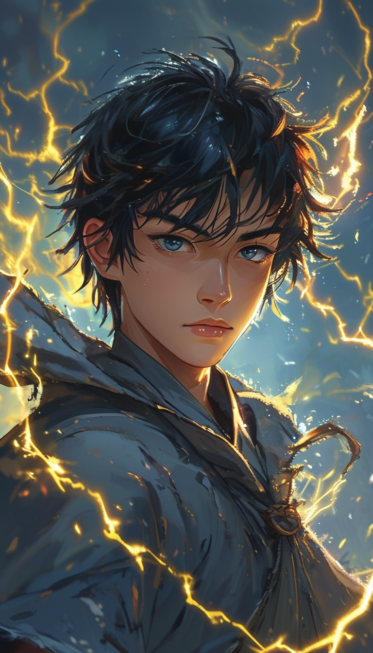 Anime mage unleashing power